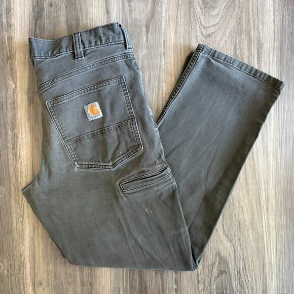 Carhartt Relaxed Fit Canvas Rugged Wear Pants Men's Size 30x28 Brown 102517-909 - Picture 1 of 9